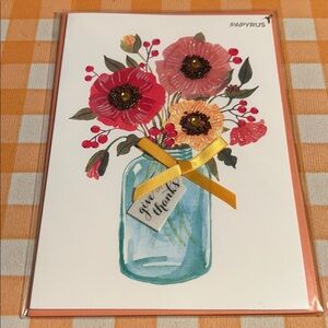 “Give Thanks” Thanksgiving Papyrus card